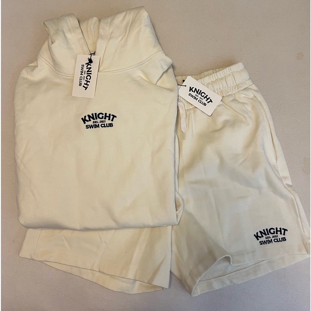 Pale Butter yellow Knight Swim Sweat Set
